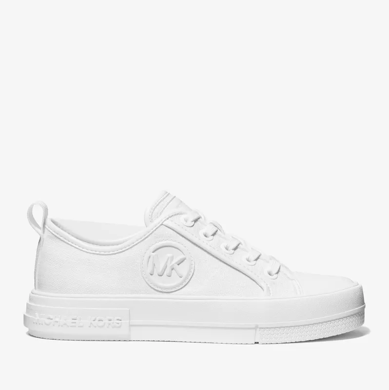 Michael Kors MK Evy Canvas Trainers – Optic White (43R4EYFS1D-1999)