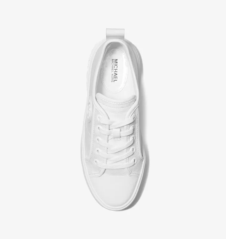 Michael Kors MK Evy Canvas Trainers – Optic White (43R4EYFS1D-1999)