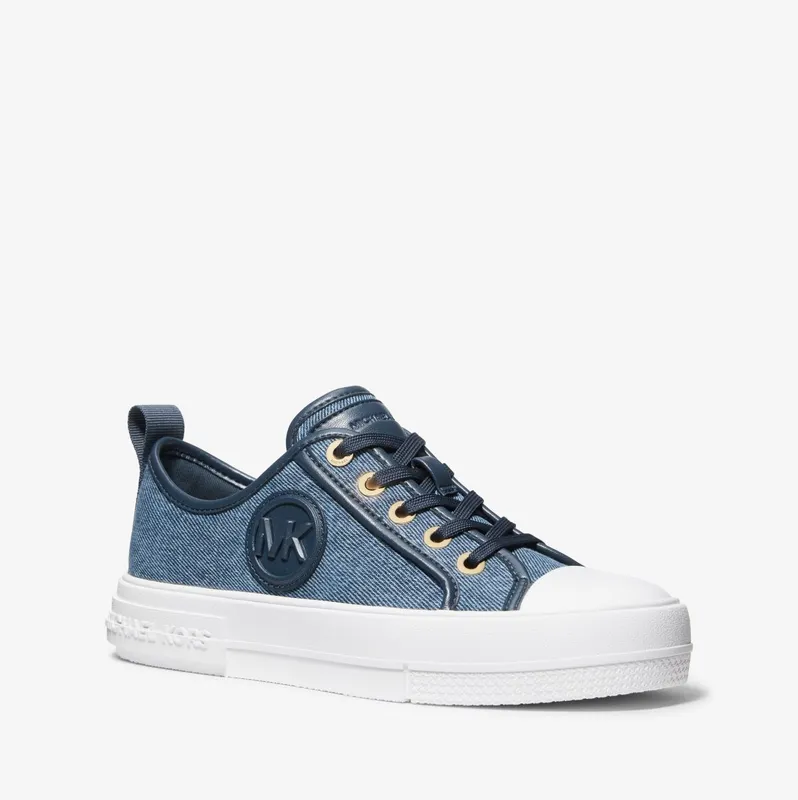 Michael Kors MK Evy Denim Trainers – Denim Multi (43R4EYFS3D-1015)