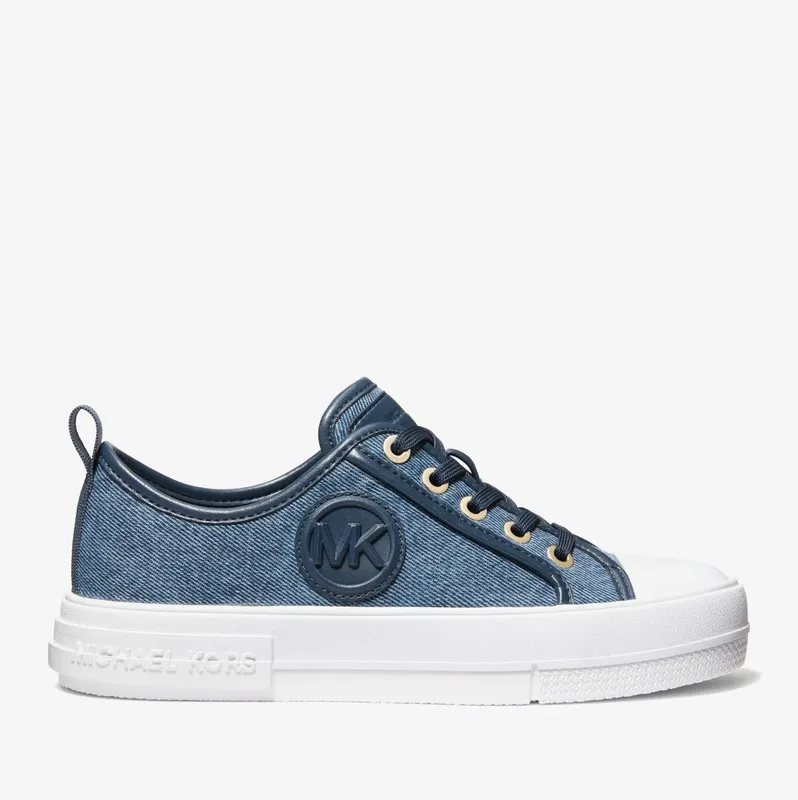 Michael Kors MK Evy Denim Trainers – Denim Multi (43R4EYFS3D-1015)