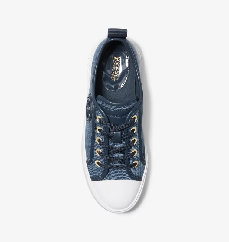 Michael Kors MK Evy Denim Trainers – Denim Multi (43R4EYFS3D-1015)