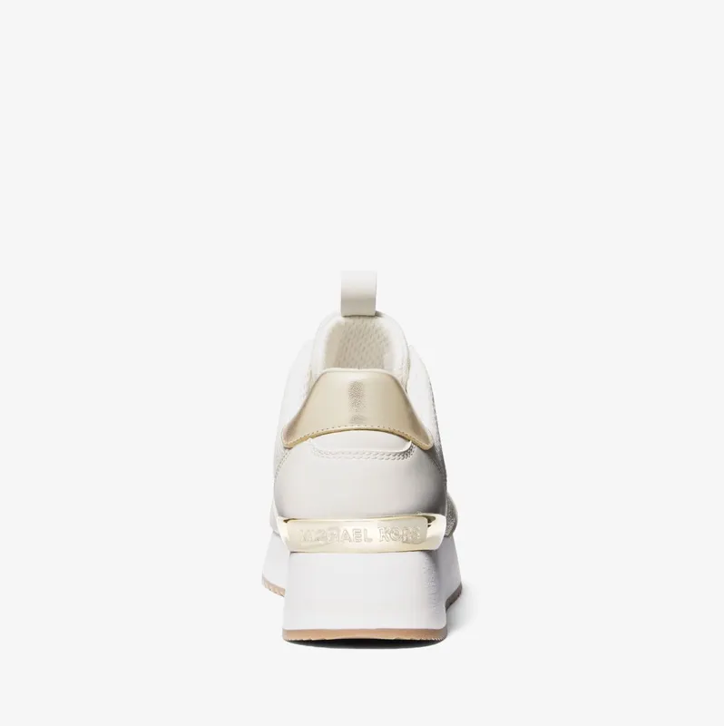Michael Kors MK Raina Signature Logo Platform Trainer – Vanilla (43R4RNFSAB-0150)