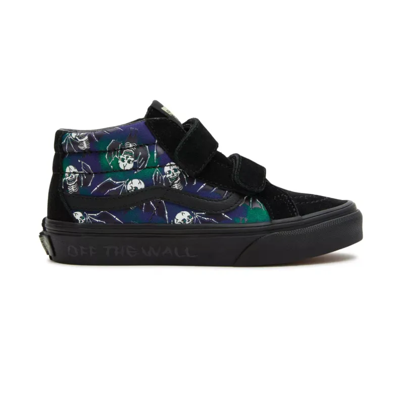 VANS Sk8-mid Reissue Met Klittenband Voor Kinderen Zwart (VN0A38HHBOV)