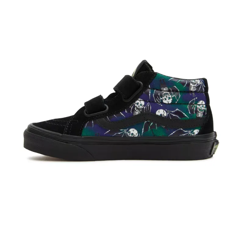 VANS Sk8-mid Reissue Met Klittenband Voor Kinderen Zwart (VN0A38HHBOV)