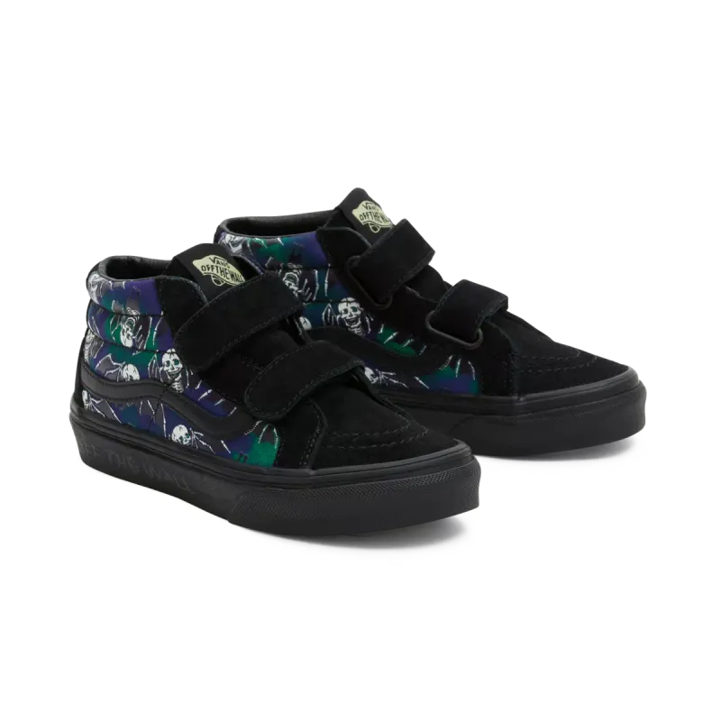 VANS Sk8-mid Reissue Met Klittenband Voor Kinderen Zwart (VN0A38HHBOV)