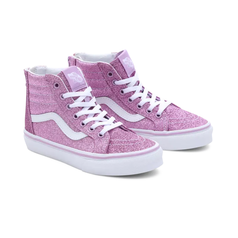 VANS Glitter Sk8-hi Zip Kinderschoenen Paars (VN0A4BUXLLC)
