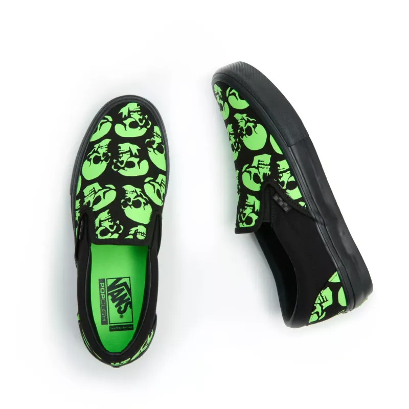 VANS Skate Slip-on Glow Skulls Groen (VN0A5FCA5QW)