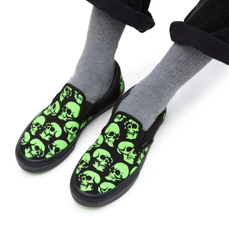 VANS Skate Slip-on Glow Skulls Groen (VN0A5FCA5QW)