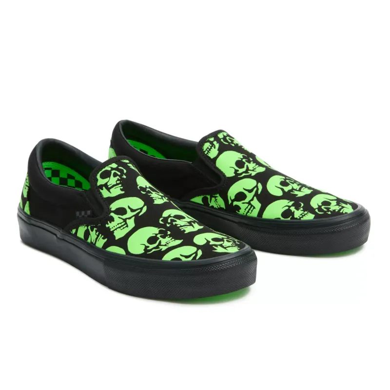 VANS Skate Slip-on Glow Skulls Groen (VN0A5FCA5QW)
