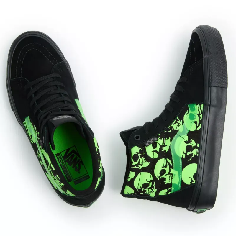 VANS Skate Sk8-hi Glow Skulls Groen (VN0A5FCC5QW)