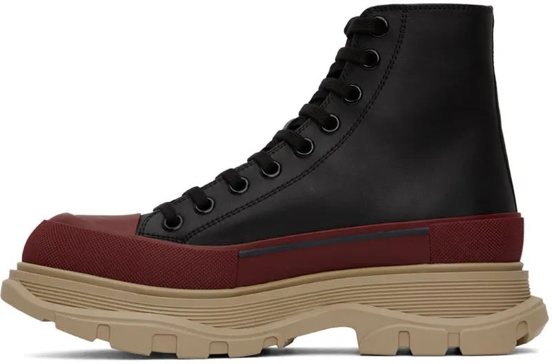 Alexander McQueen Black Tread Slick High Sneakers (705661WHZ6H)