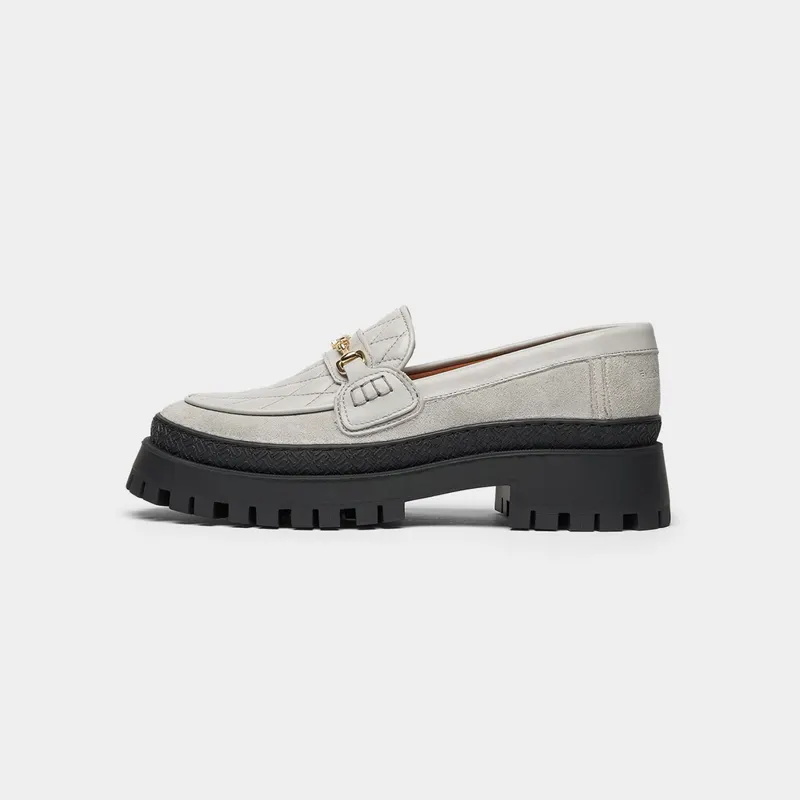Filling Pieces Loafer Sierra Quilted Grey