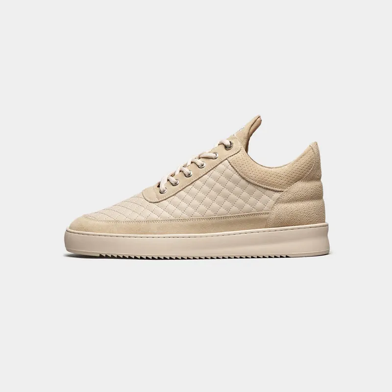 Filling Pieces Low Top Quilted Beige