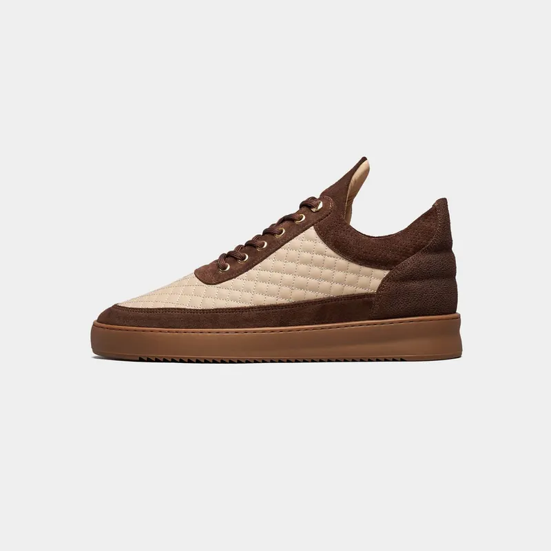 Filling Pieces Low Top Quilted Brown