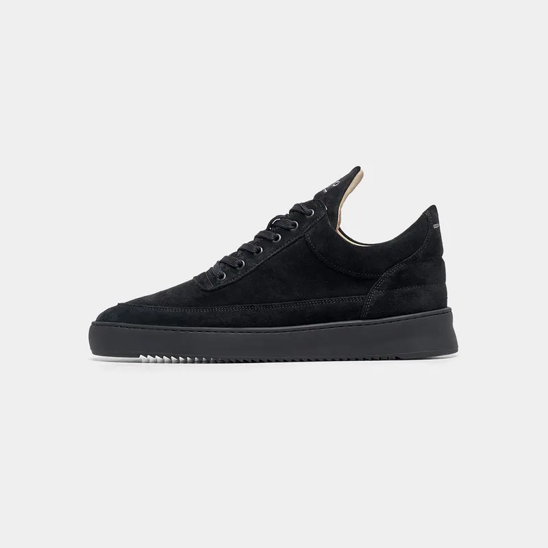 Filling Pieces Low Top Suede All Black