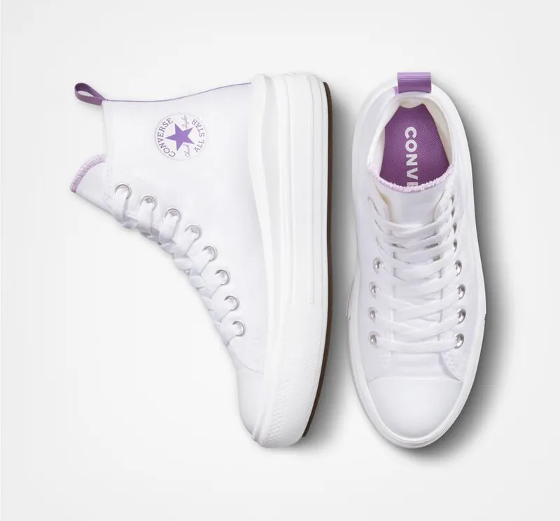 Converse Chuck Taylor All Star Move Platform White/pixel Purple/white (A03667C)