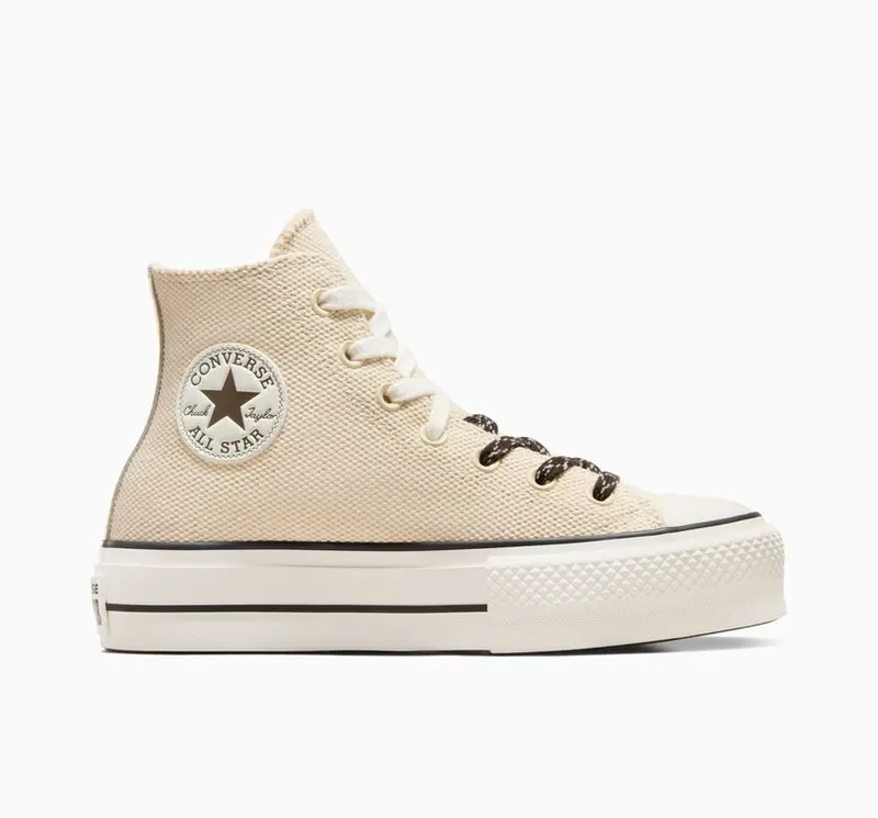 Converse Chuck Taylor All Lift Canvas & Leather Egret/zwart/fresh Brew (A09093C)