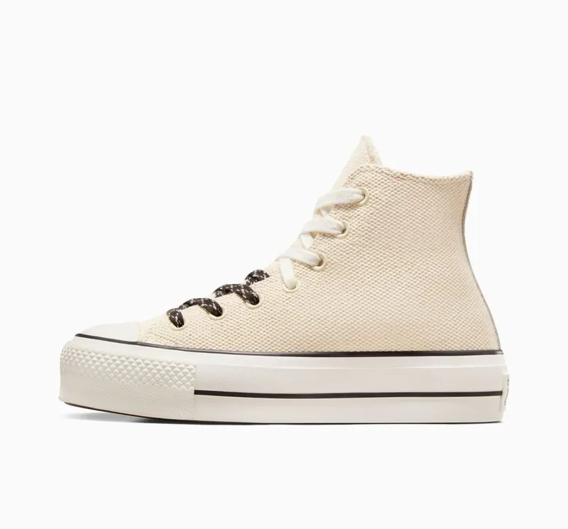 Converse Chuck Taylor All Lift Canvas & Leather Egret/zwart/fresh Brew (A09093C)