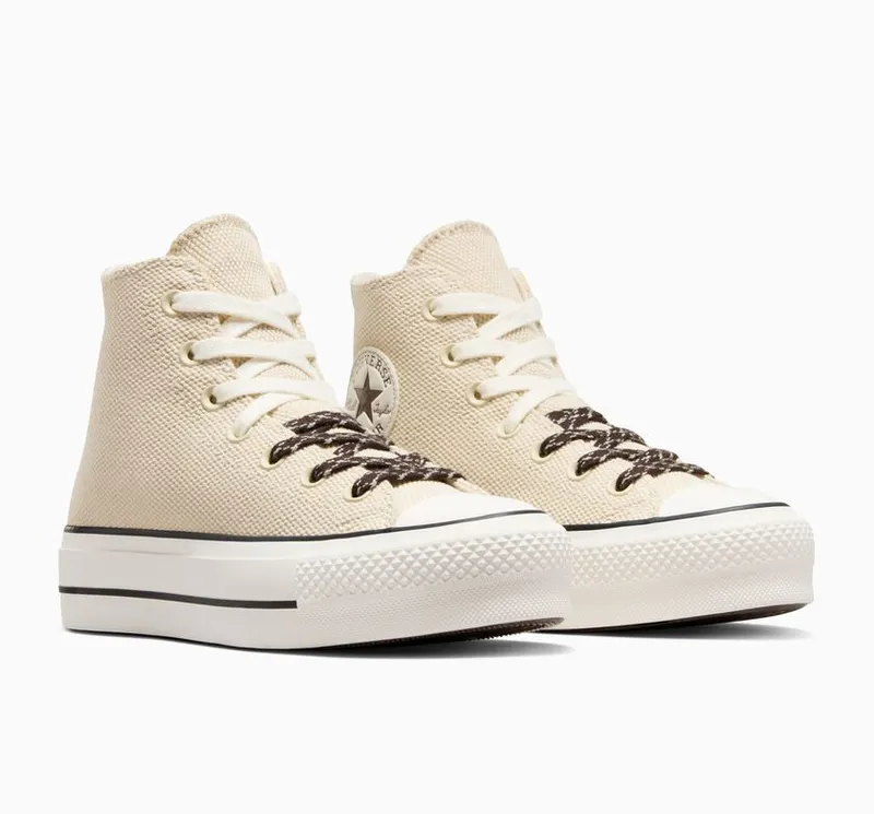 Converse Chuck Taylor All Lift Canvas & Leather Egret/zwart/fresh Brew (A09093C)