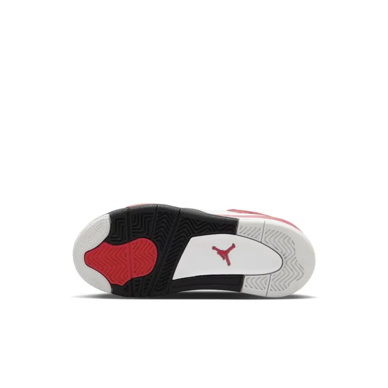Jordan Brand Jordan 4 Retro’Red Cement’ (Preschool) White (BQ7669-161)
