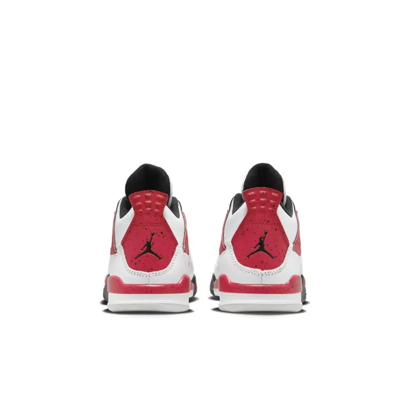 Jordan Brand Jordan 4 Retro’Red Cement’ (Preschool) White (BQ7669-161)