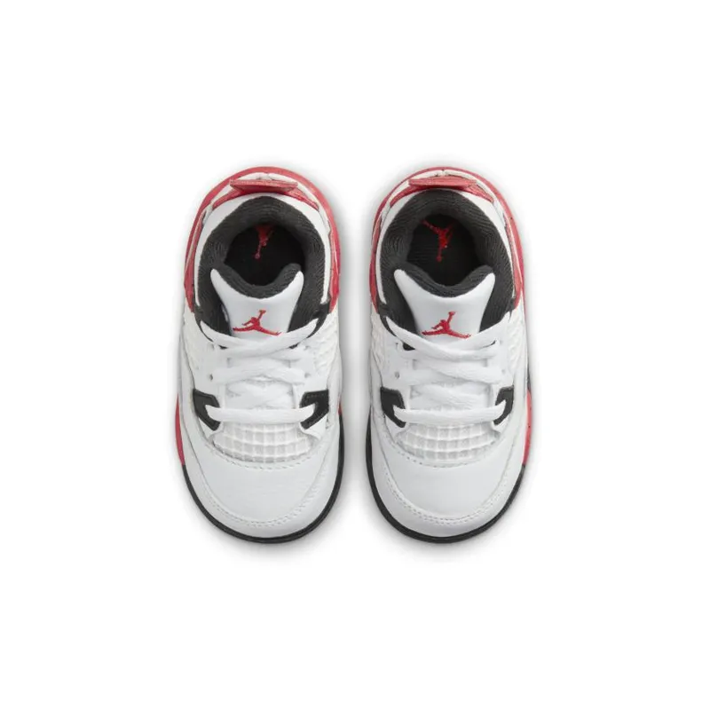 Jordan Brand Jordan 4 Retro ‘Red Cement’ (Toddler) White (BQ7670-161)
