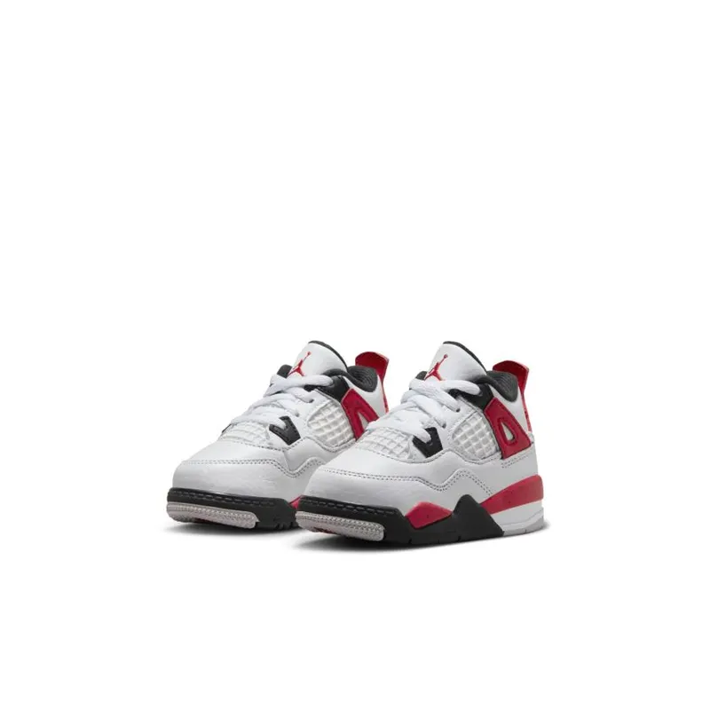 Jordan Brand Jordan 4 Retro ‘Red Cement’ (Toddler) White (BQ7670-161)