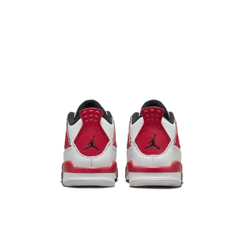 Jordan Brand Jordan 4 Retro ‘Red Cement’ (Toddler) White (BQ7670-161)