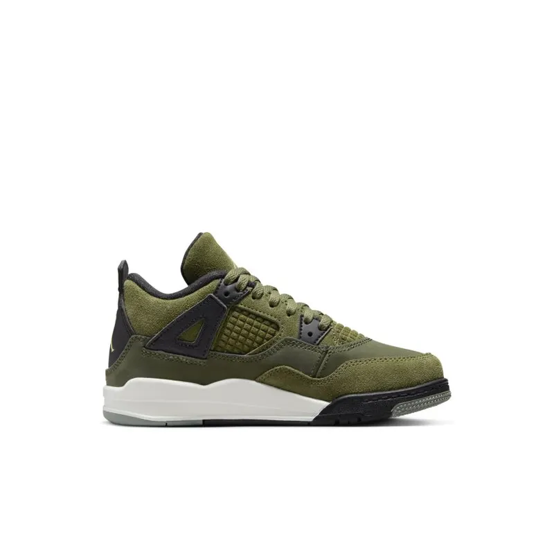 Jordan Brand Jordan 4 Retro ‘Craft’ (Preschool) Green (FB9929-200)