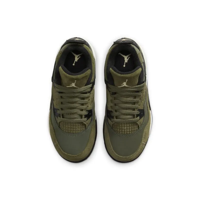 Jordan Brand Jordan 4 Retro ‘Craft’ (Preschool) Green (FB9929-200)