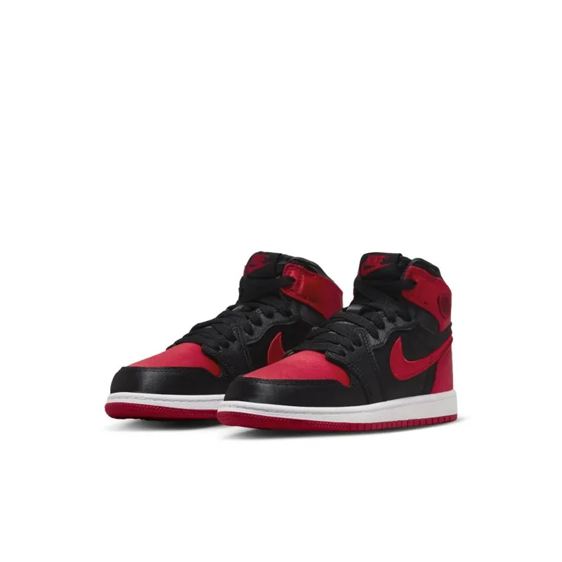 Jordan Brand Jordan 1 Retro High OG ‘Satin Bred’ (Preschool) Black (FD5304-061)
