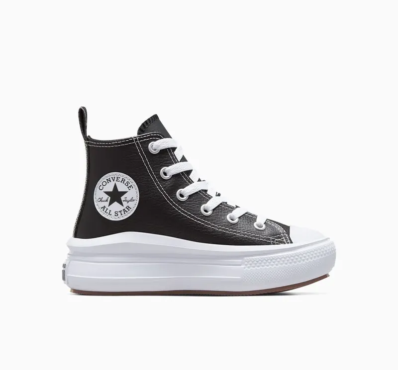 Converse Chuck Taylor All Star Move Platform Leather Black/black/white (A02067C)