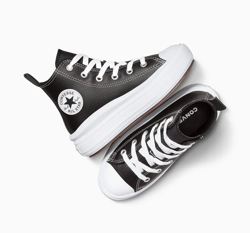 Converse Chuck Taylor All Star Move Platform Leather Black/black/white (A02067C)