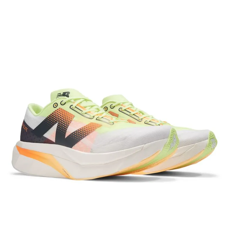 New Balance FuelCell SuperComp Elite v4 White / Bleached Lime Glo / Hot Mango (MRCELV4-44901)