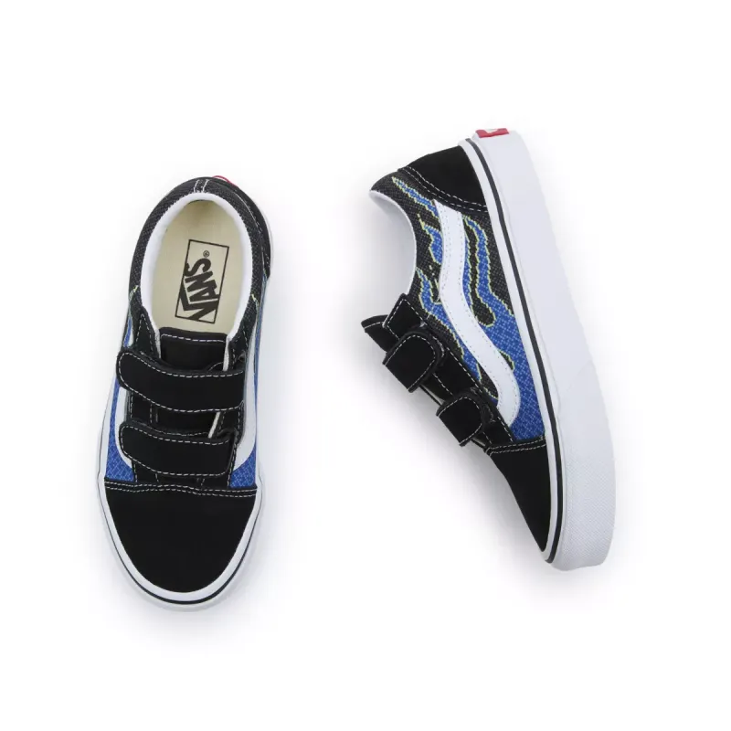 VANS Old Skool Met Klittenband Voor Kinderen Zwart (VN000CS1Y61)