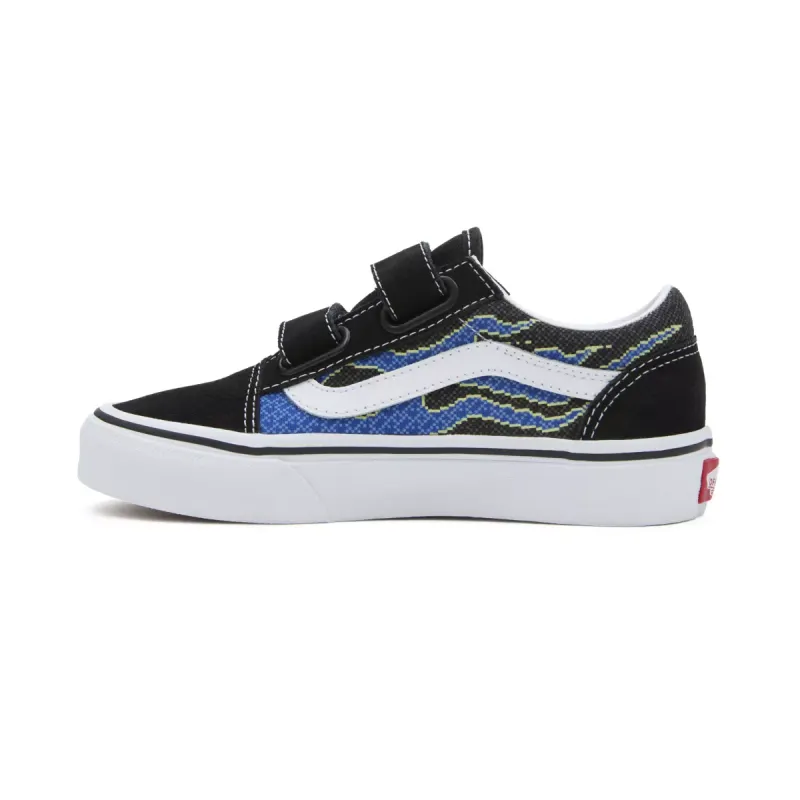 VANS Old Skool Met Klittenband Voor Kinderen Zwart (VN000CS1Y61)