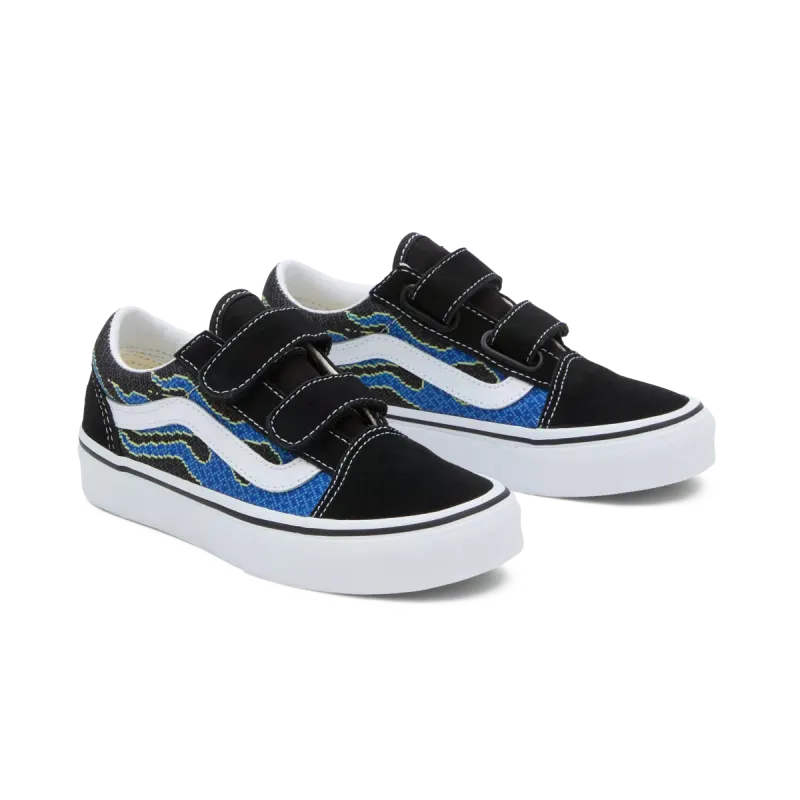 VANS Old Skool Met Klittenband Voor Kinderen Zwart (VN000CS1Y61)