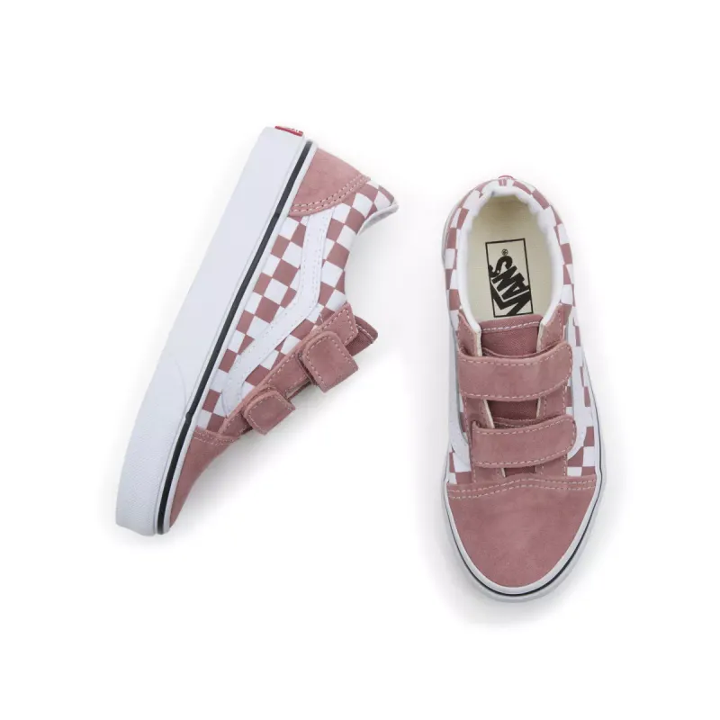 VANS Old Skool V Checkerboard Kinderschoenen Roze (VN0A38HDCHO)