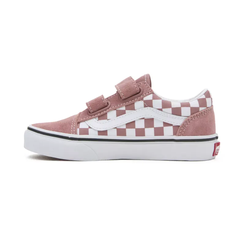 VANS Old Skool V Checkerboard Kinderschoenen Roze (VN0A38HDCHO)