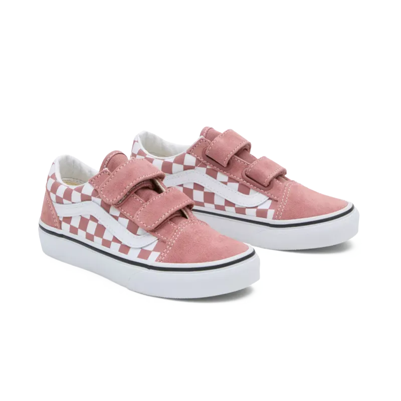 VANS Old Skool V Checkerboard Kinderschoenen Roze (VN0A38HDCHO)