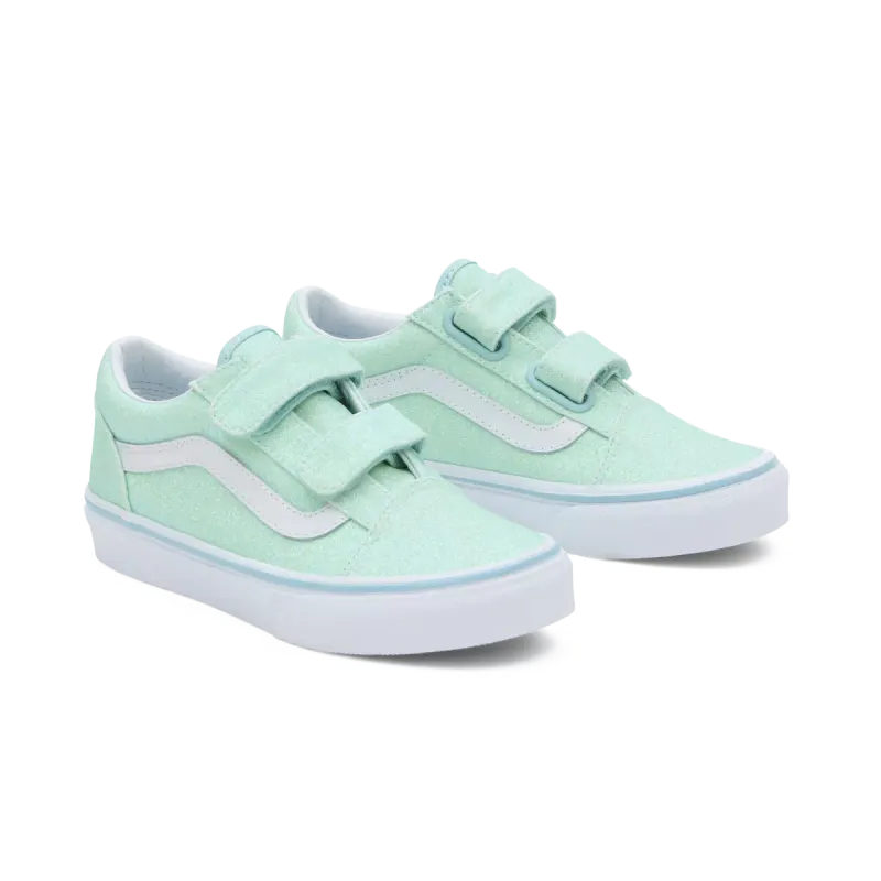 VANS Old Skool Glitter Met Klittenband Blauw (VN0A38HDO33)