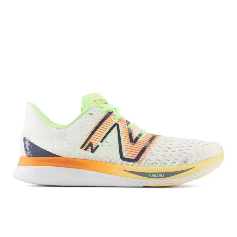 New Balance FuelCell SuperComp Pacer White / Hot Mango / Bleached Lime Glo (WFCRRV1-47079)