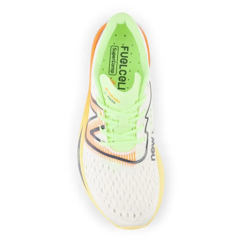 New Balance FuelCell SuperComp Pacer White / Hot Mango / Bleached Lime Glo (WFCRRV1-47079)
