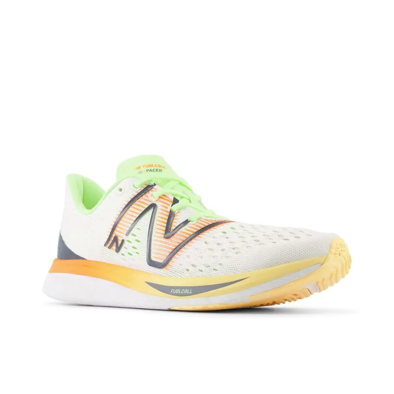 New Balance FuelCell SuperComp Pacer White / Hot Mango / Bleached Lime Glo (WFCRRV1-47079)