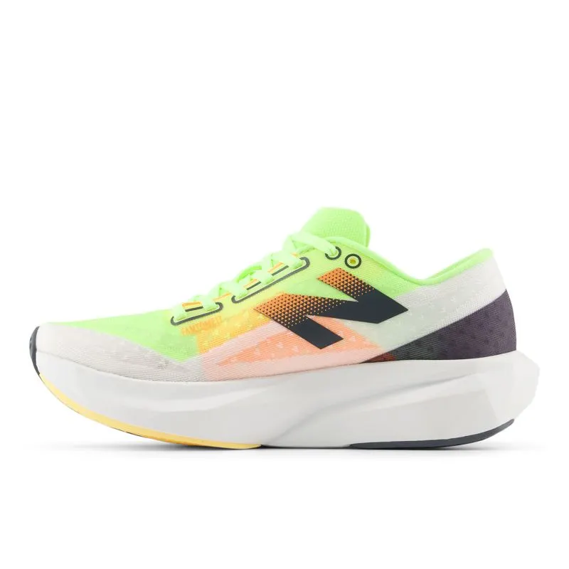 New Balance FuelCell Rebel v4 White / Bleached Lime Glo / Hot Mango (WFCXV4-41133)