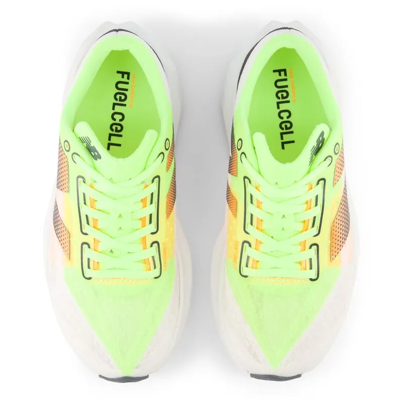New Balance FuelCell Rebel v4 White / Bleached Lime Glo / Hot Mango (WFCXV4-41133)