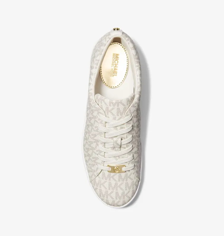 Michael Kors MK Keaton Signature Logo Trainers – Vanilla (43R4KTFS1B-0150)