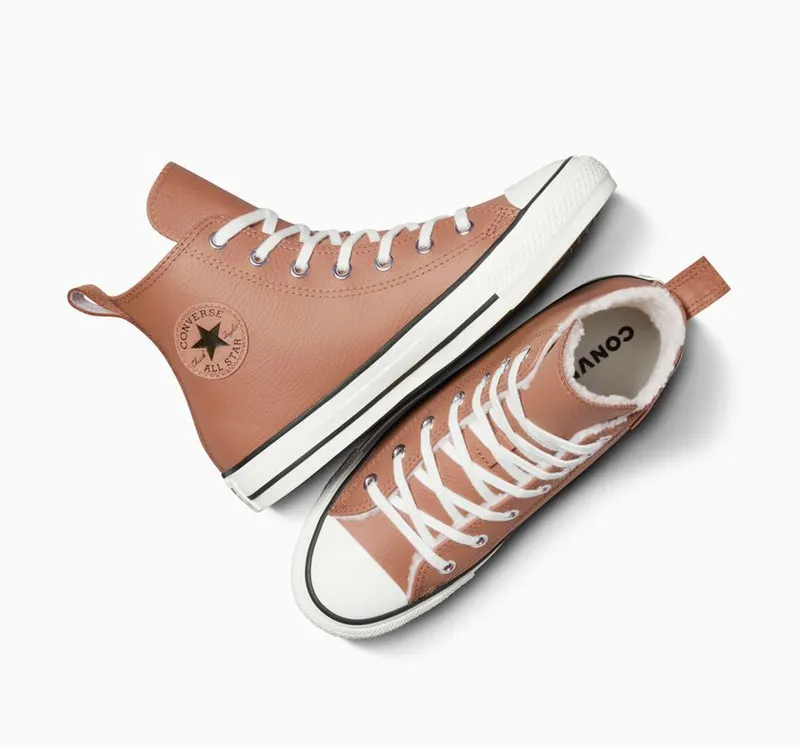 Converse Chuck Taylor All Star Leather Faux Fur Lining Clay Pot/vintage White/black (A07958C)