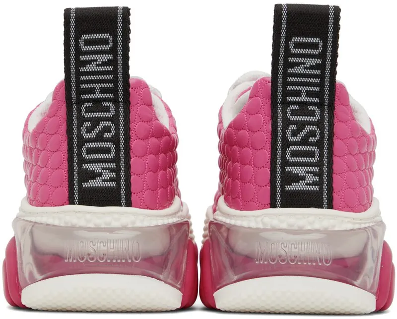 Moschino Pink Teddy Bubble Sneakers (MA15553G0F MAG)