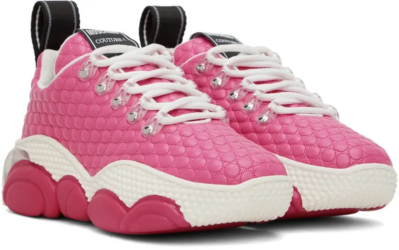 Moschino Pink Teddy Bubble Sneakers (MA15553G0F MAG)